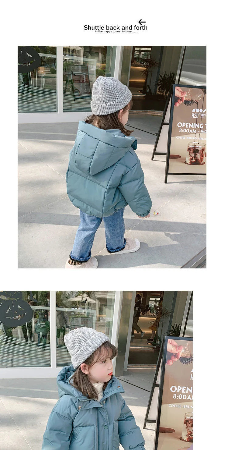 Children Thick Padded Coat Parka Warm Outerwear For Toddlers