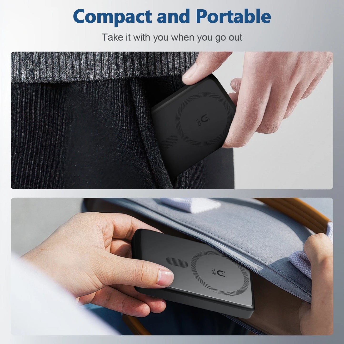15W Magnetic Wireless Charger Station – Fast Charging Multi-Device Charging Pad for Smartphones & Wireless Accessories
