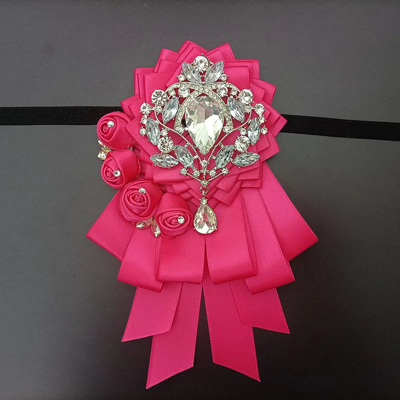 Luxury Handmade Jeweled Men’s Bow Tie | Premium Crystal Brooch Formal Wedding & Business Bow Tie