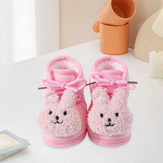 Infant Snow Boots Cozy Soft Sole Anti-Slip Winter Shoes for Baby Girls and Boys First Walker Toddler Booties