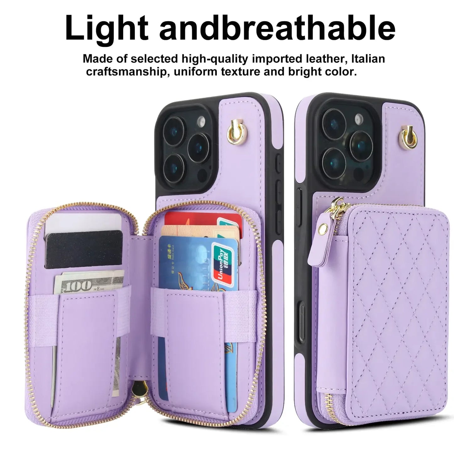 Crossbody Wallet Phone Case for iPhone