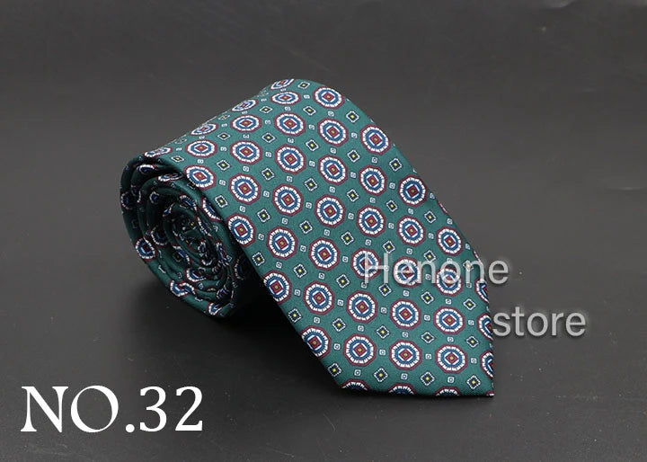 Luxury Floral & Paisley Men’s Silk Necktie .Wedding & Business Tie