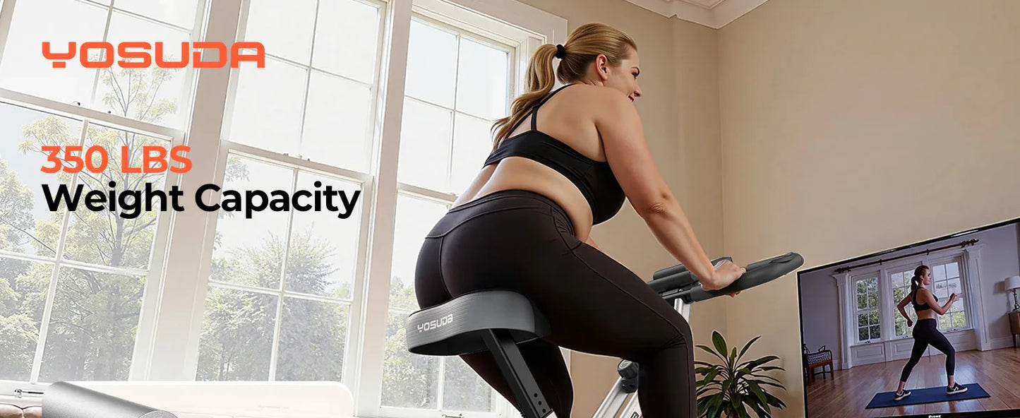 Foldable Exercise Bike for Home Cardio Workouts with Adjustable Resistance