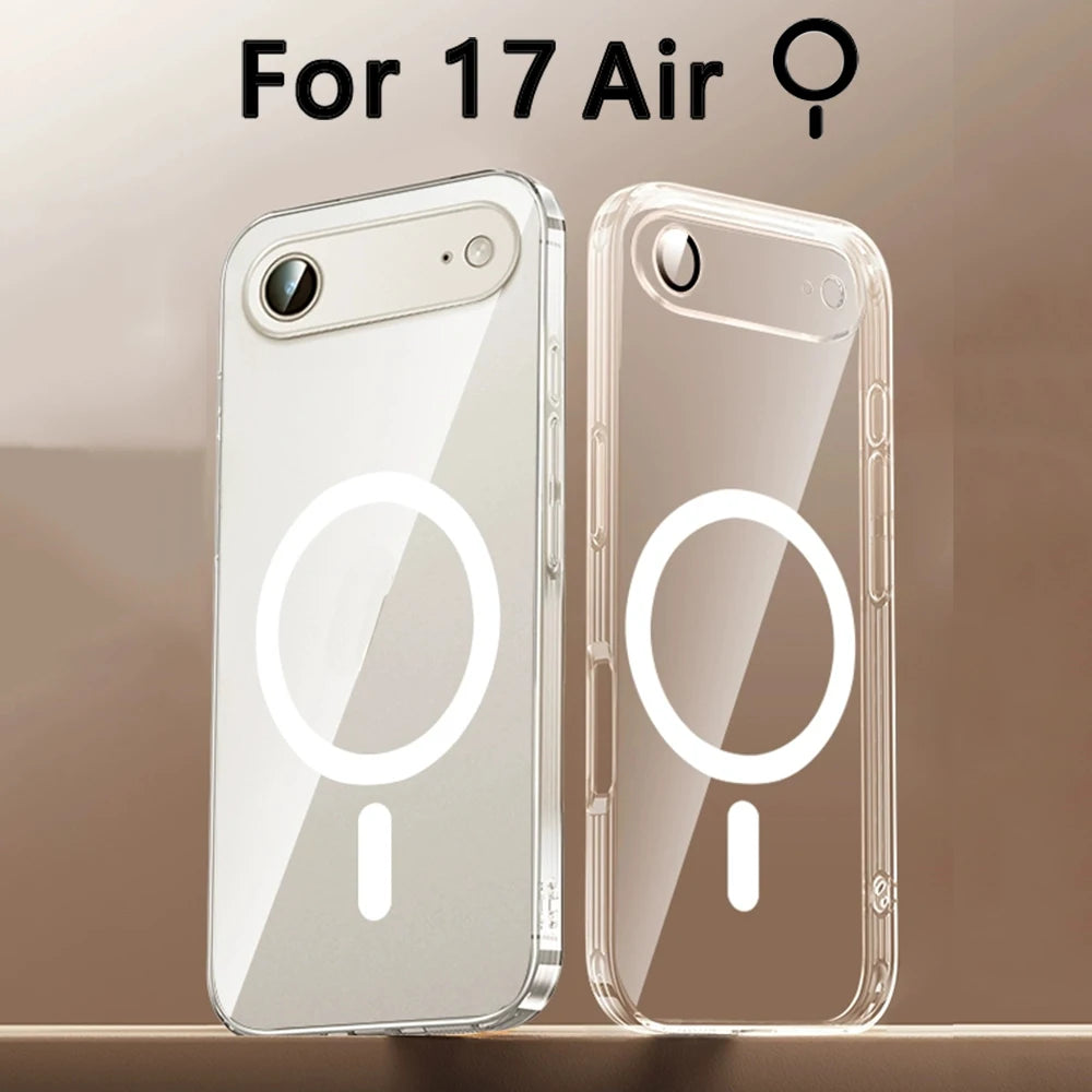 Premium Magnetic Wireless Charging Case for iPhone .Shockproof Clear Protective Cover