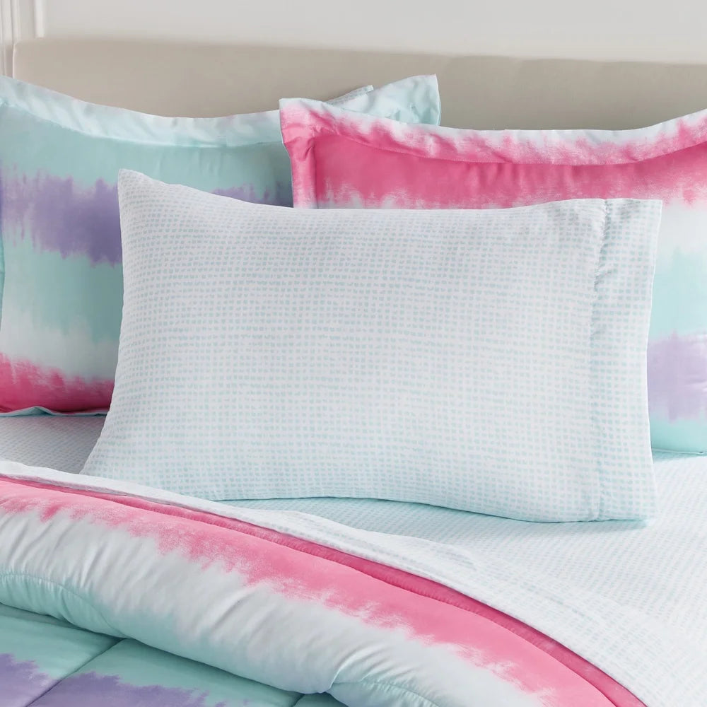 Tie Dye Stripe Twin 5 Piece Microfiber Comforter Set