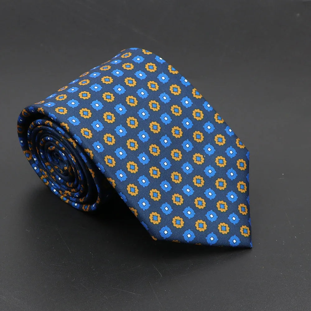 Luxury Floral & Paisley Men’s Silk Necktie .Wedding & Business Tie