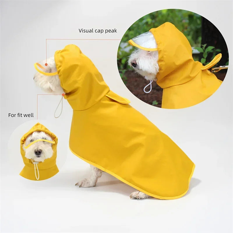 Waterproof Puppy Dog Raincoat with Hood