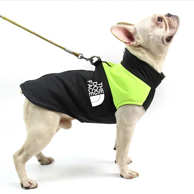 Waterproof Winter Dog Jacket. Warm Padded Pet Coat with Zipper Vest