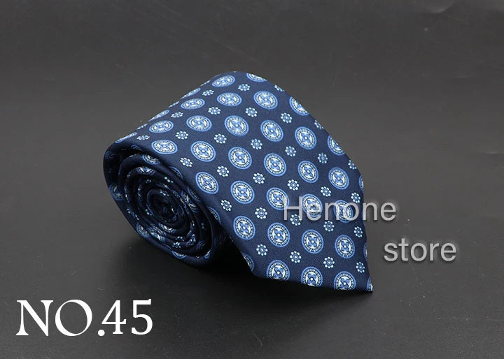 Luxury Floral & Paisley Men’s Silk Necktie .Wedding & Business Tie