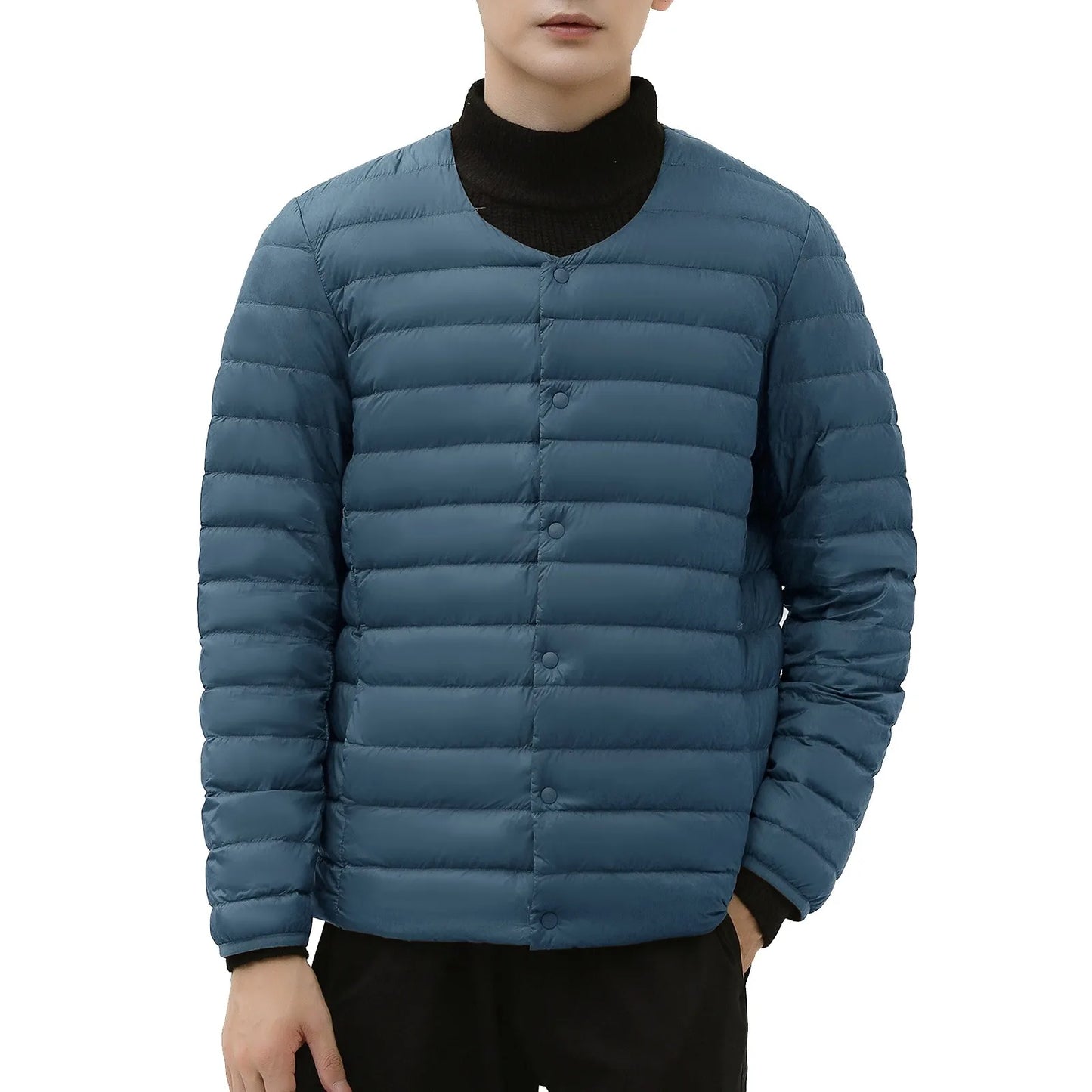 Men’s Ultra Light Winter Puffer Jacket. Warm Casual Waterproof Coat