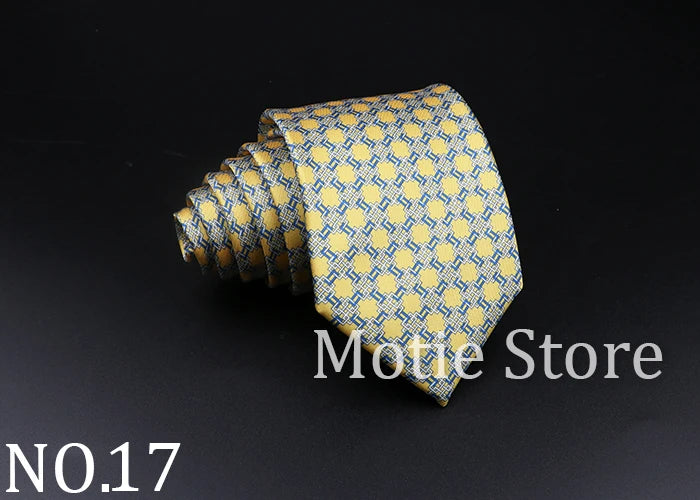 51 Styles Men's Silk Ties Jacquard Striped Plaid Floral Necktie Accessories Daily Wear Shirt Suit Cravat Wedding Party Gift