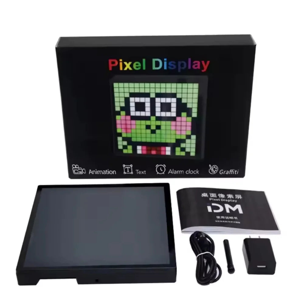 16x16 Smart LED Pixel Display Matrix .Bluetooth App-Controlled Digital Art & Night Light