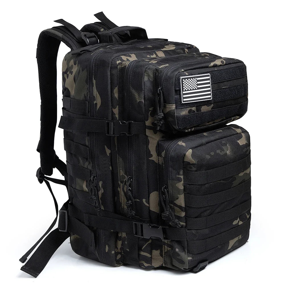 45L Tactical Hiking Backpack – Large Capacity 3-Day Outdoor Adventure Pack