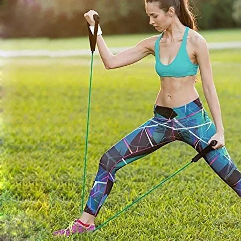 Resistance Bands Workout Set for Home Gym Strength Training and Full Body Exercise