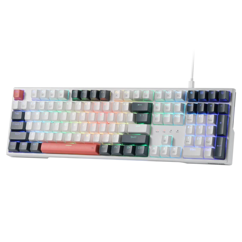 Redragon K668 RGB Mechanical Gaming Keyboard 108 Key Wired Keyboard with Hot-Swappable Switches