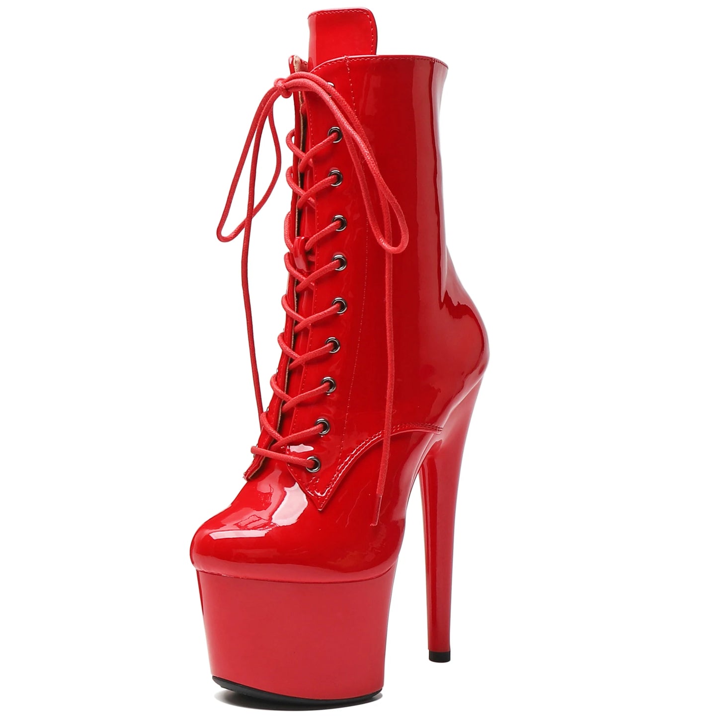 Women's 6-Inch Platform Lace-Up Stiletto Pole Dance Boots