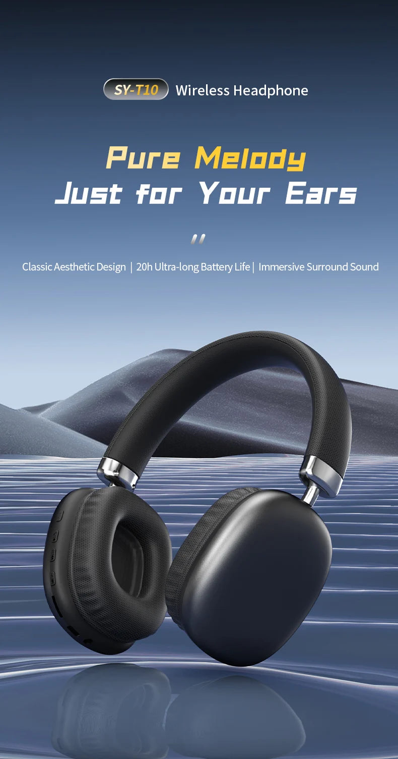 Wireless Over Ear Bluetooth Headphones with Microphone  HiFi Stereo Sound & All-Day Comfort