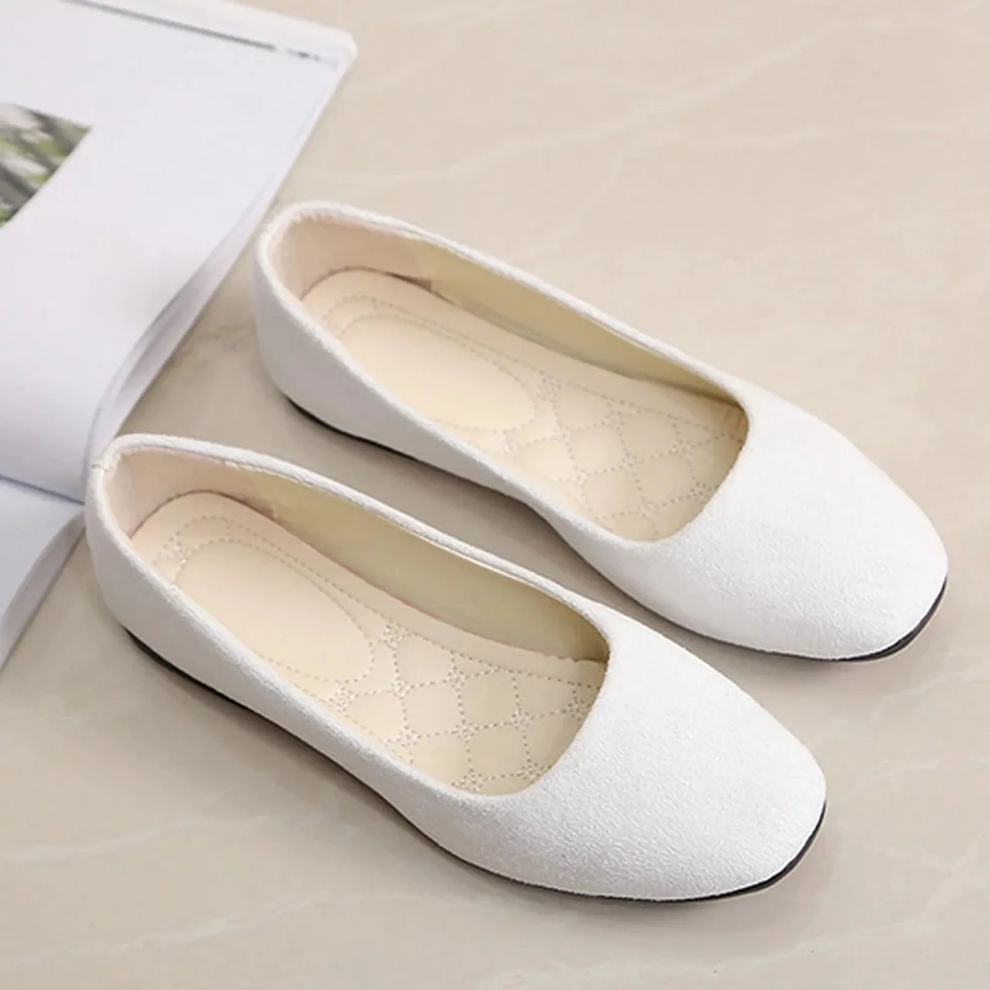Women’s Genuine Leather Metal Accent Slide Sandals . European Style Luxury Slip-On Flats