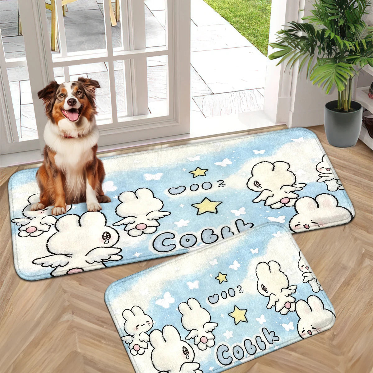 Christmas Halloween Cute Cartoon Area Rug, 1.2cm Thick Plush Velvet Foam Floor Mat, Ghost Pumpkin Snowman Xmas Print Decor Doormat, Washable Soft Cushioned Carpet for Bedroom Kitchen Entryway Living Room Multi Style Holiday I