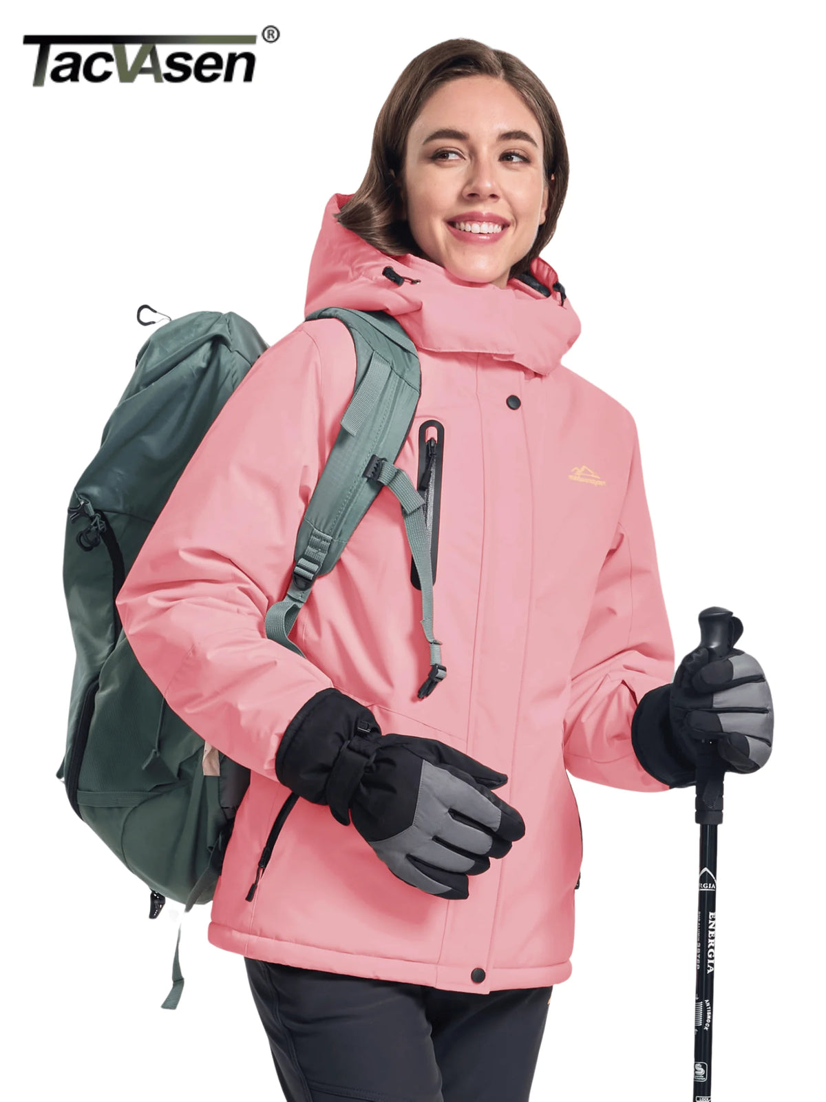 Women's Fleece Lined Hooded Winter Parka Jacket Warm Water-Resistant Coat