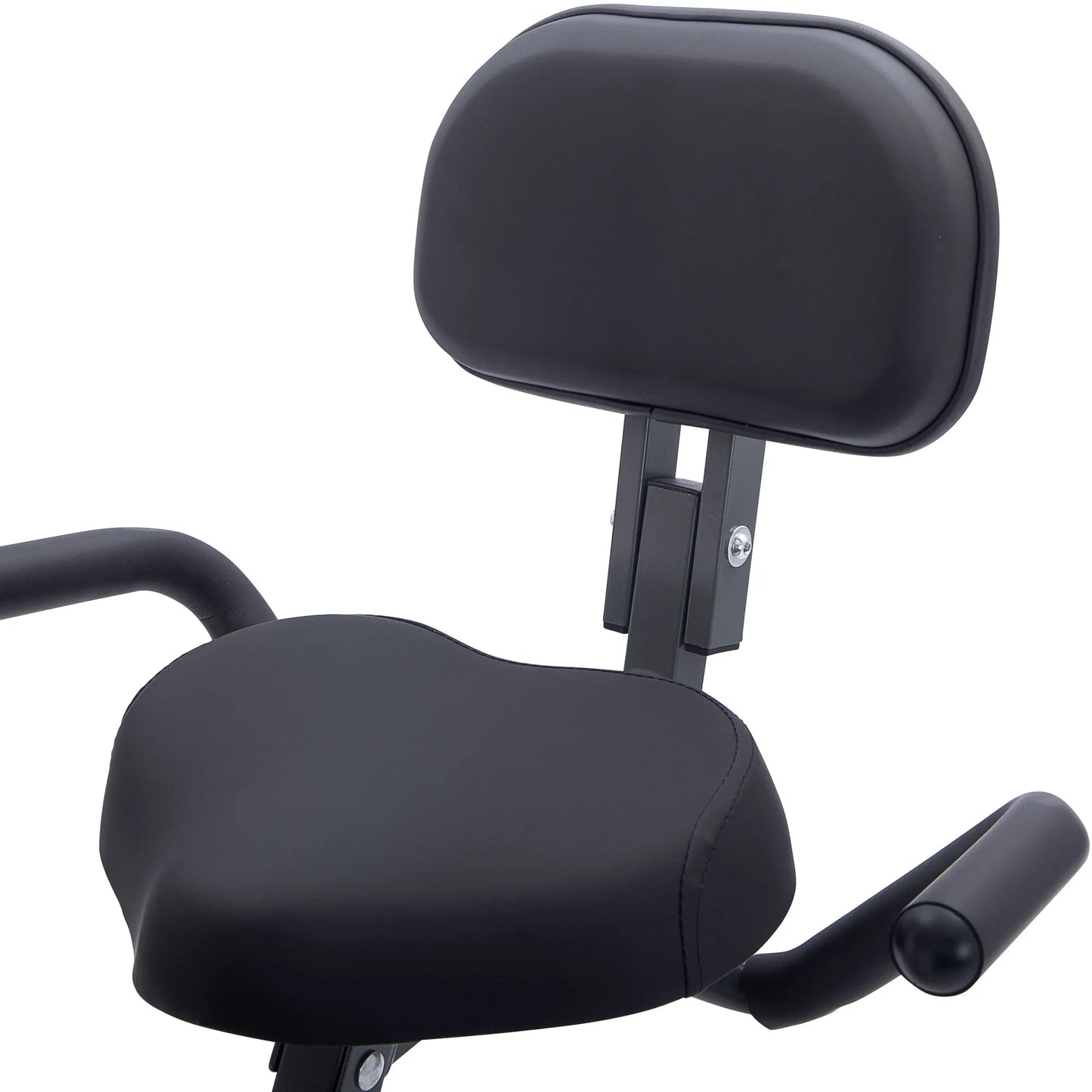 Metal Folding Exercise Bike Upright and Horizontal X Bike for Home Fitness with 10 Levels Adjustable Resistance Armband Backrest