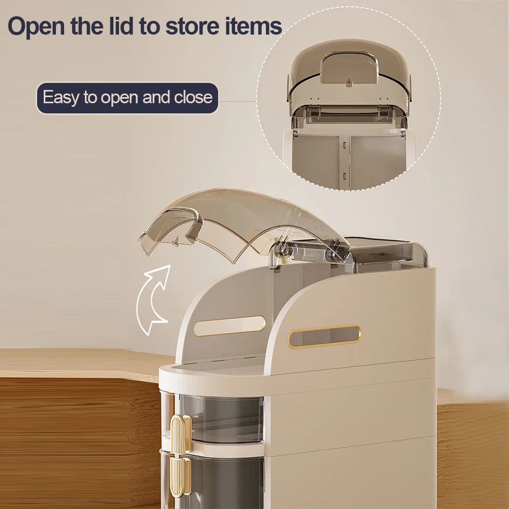 Bathroom Storage Cabinet Waterproof Toilet Drawer Installation-Free Narrow Kitchen Organizer Rack Shelves Narrow Cabinet Storage