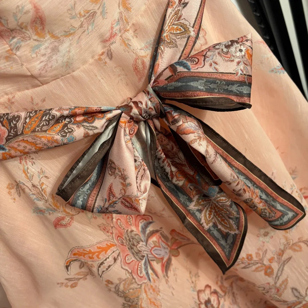 Women’s Floral Print Tie Waist Maxi Dress | Sleeveless Summer Boho Slip Dress