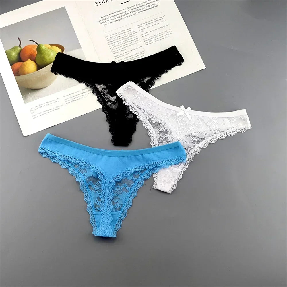 Soft Cotton Lace Thong Underwear for Everyday Comfort