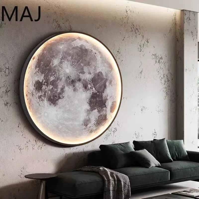 MoonGlow LED Wall Clock & Ambient Night Light