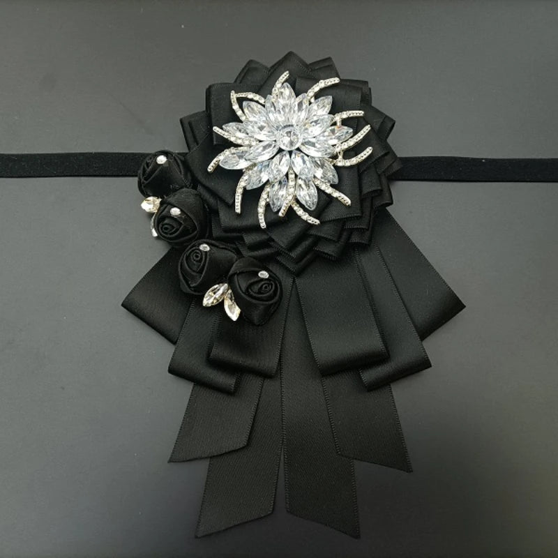 Luxury Handmade Jeweled Men’s Bow Tie | Premium Crystal Brooch Formal Wedding & Business Bow Tie
