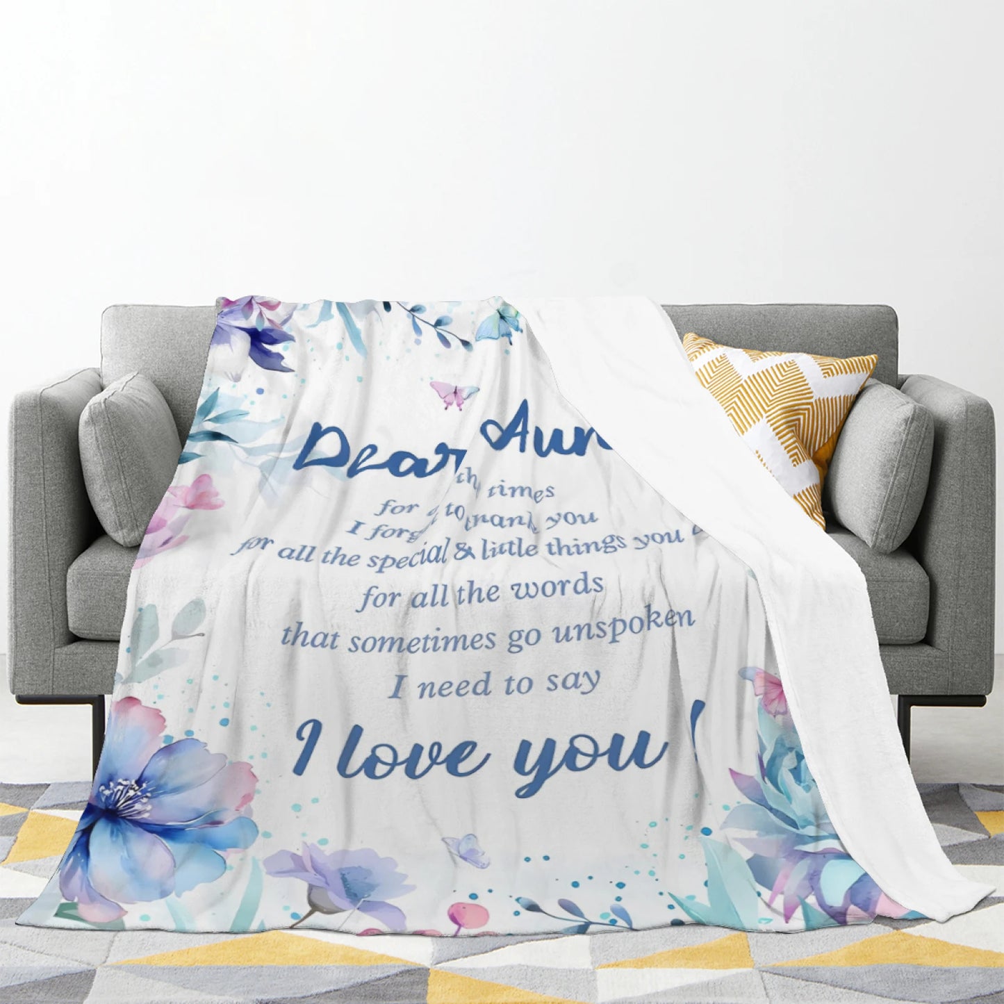 Best Aunt Gifts Printing Blanket, Soft Comfortable Flannel Throw Blanket, Lightweight Quilt, Suitable for Women, Boys, Girls, Adults Gift Blanket