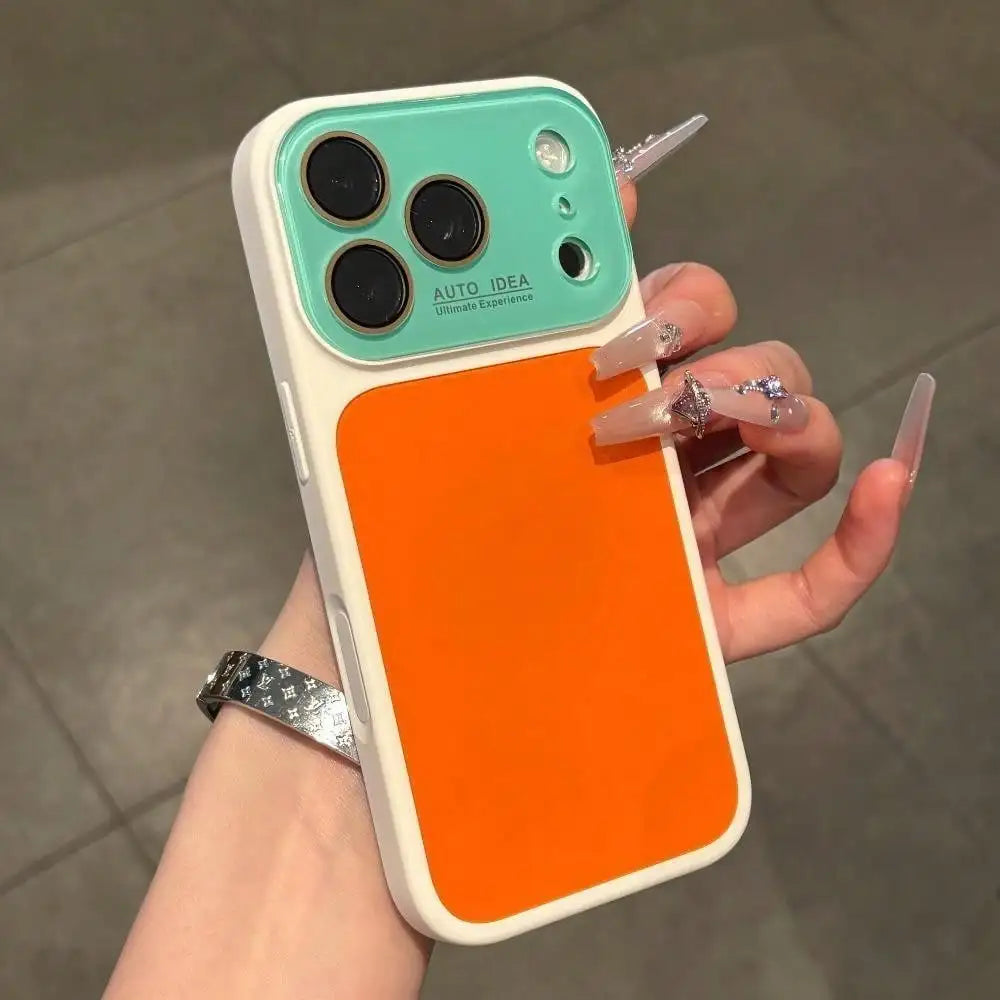 Color Block Protective Phone Case with Contrast Bumper