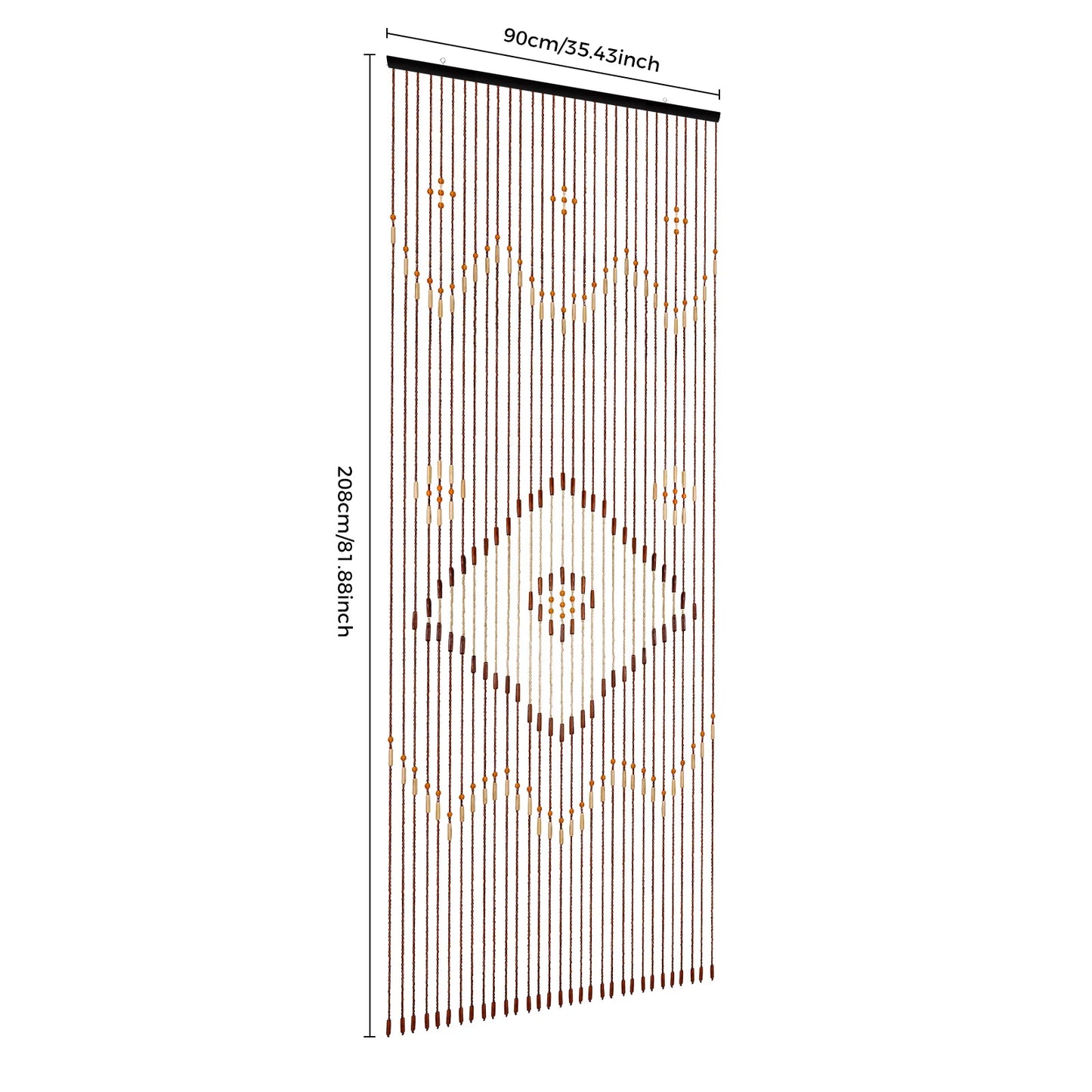 Luxury Retro Wooden Bead Curtain Divider