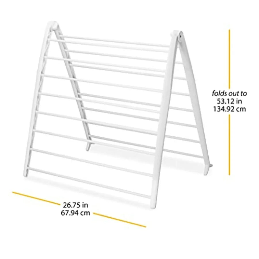 Freestanding Foldable Clothes Drying Rack for Indoor Laundry, Towels & Delicate Clothing
