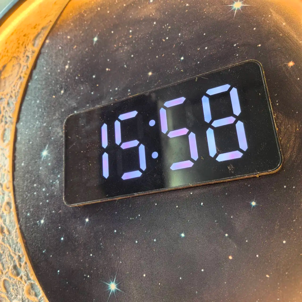 Luna Glow Moon Phase LED Digital Wall Clock
