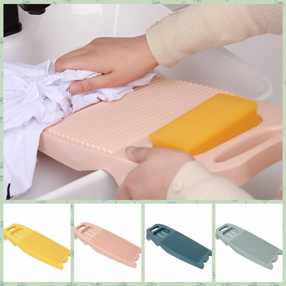 Heavy-Duty Plastic Washboard for Hand Washing Clothes, Delicates, Baby Clothes & Travel Laundry
