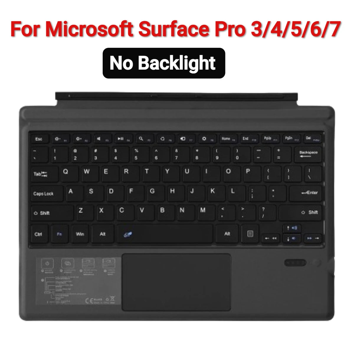 Backlit Wireless Bluetooth-compatible 5.0 Keyboard For Microsoft Surface Pro8/X/Pro9 Wireless Keyboard for Surface Pro 3/4/5/6/7