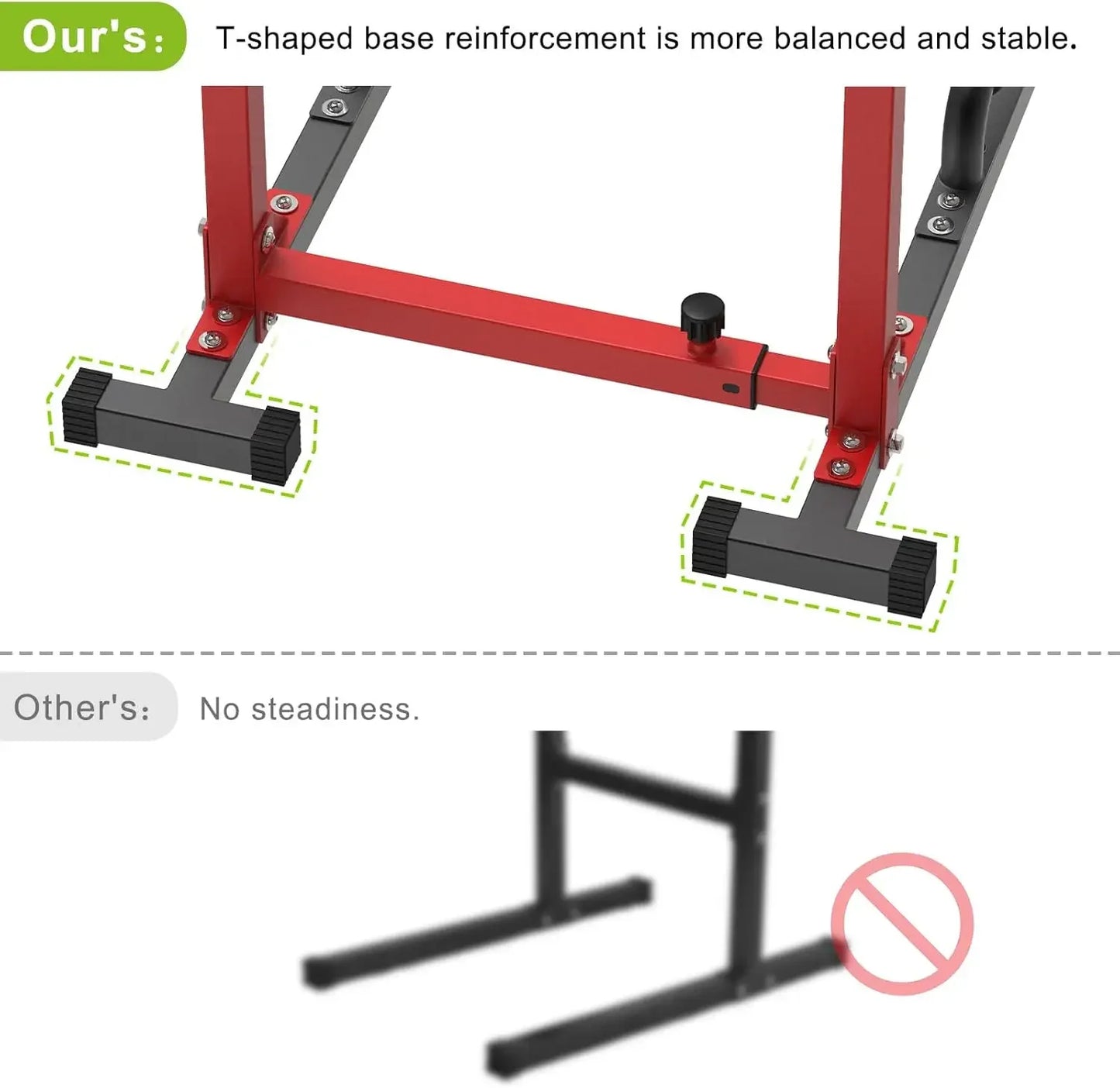Heavy Duty Dip Bar, Adjustable Width & Height Dip Station Home Gym Fitness Equipment, 800lbs Capacity, Multifunctional Strength