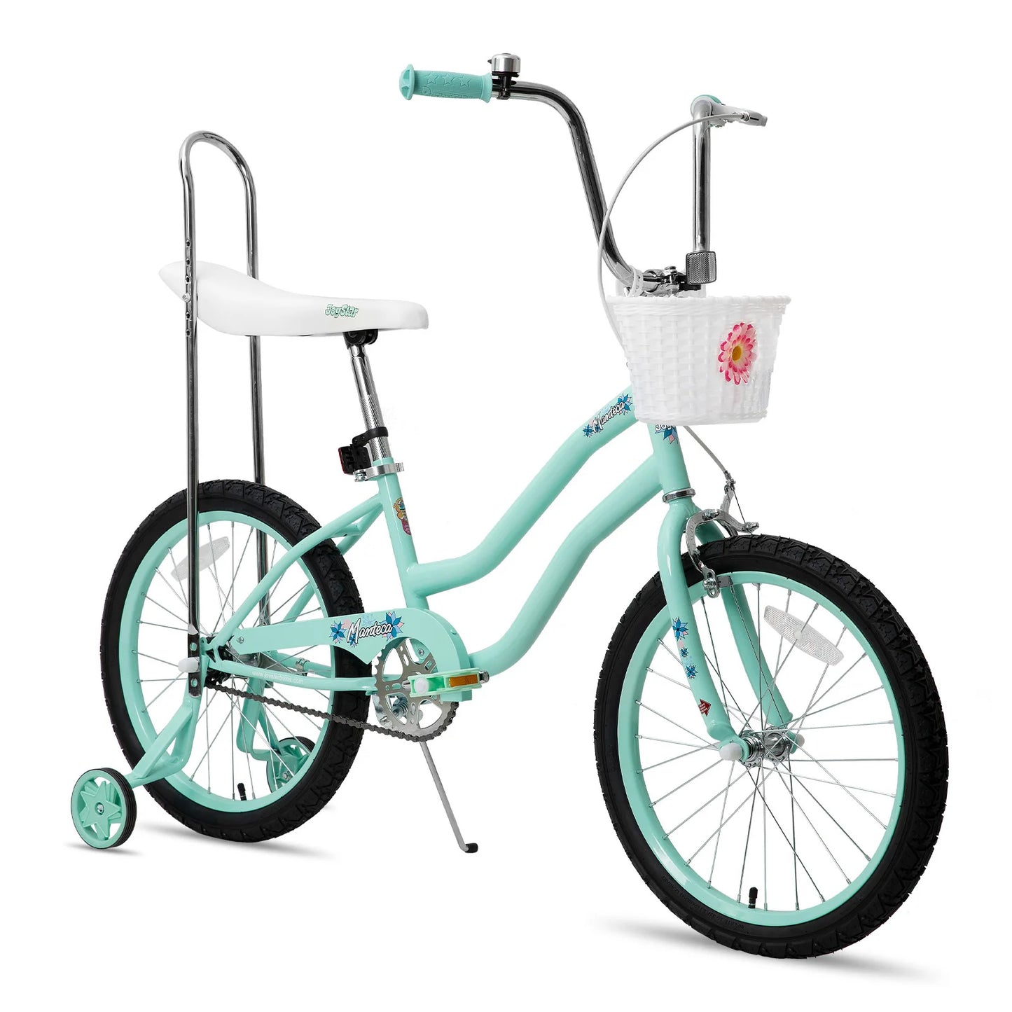 JOYSTAR 20 Inch Girls Bicycle with Training Wheels .Banana Seat Cruiser Bike for Kids Ages 6–12