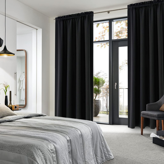 Modern Thermal Blackout Curtains .Elegant Room Darkening Window Panels