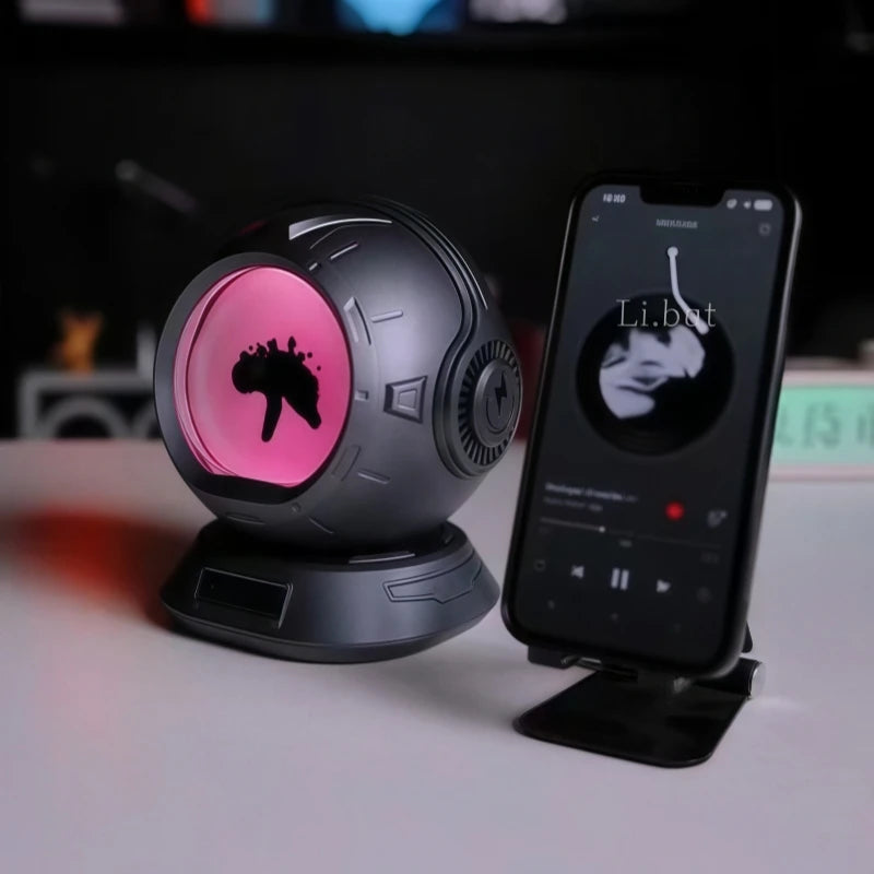 Ferrofluid Speaker, Dancing Ferrofluid Speaker with 2 Adjustable Modes and Colorful Lights