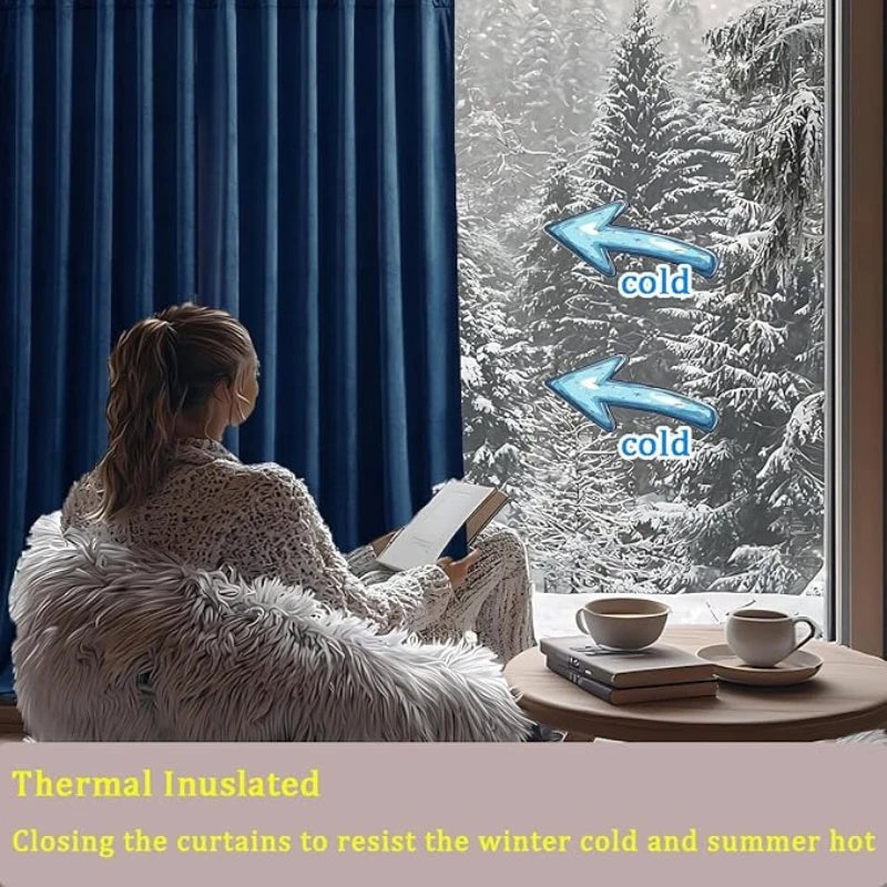 Luxury Velvet Blackout Window Curtains