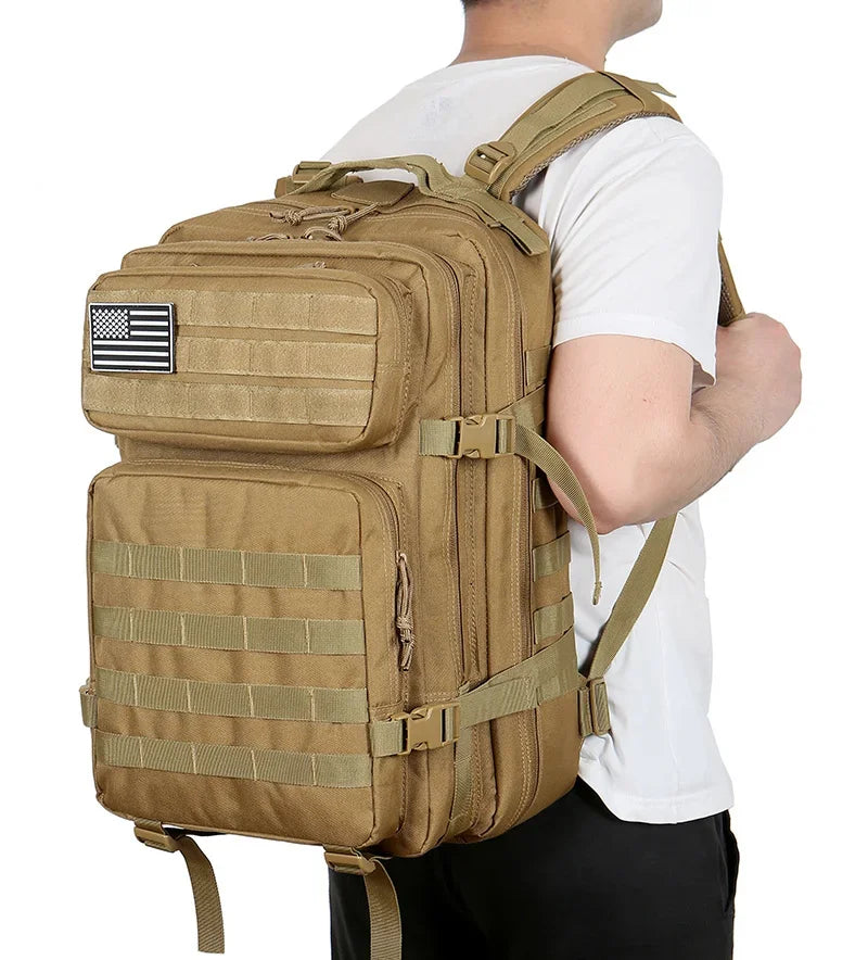 45L Tactical Hiking Backpack – Large Capacity 3-Day Outdoor Adventure Pack
