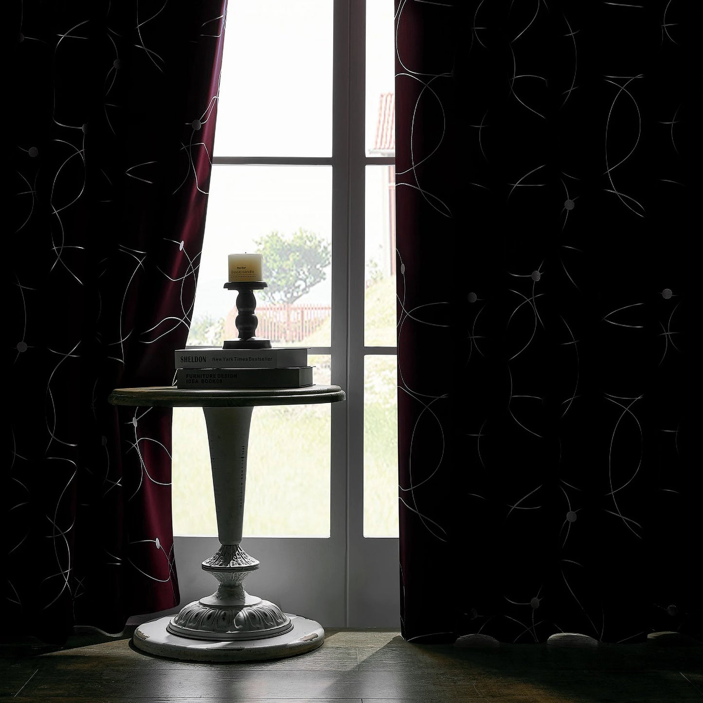 4 Panel Blackout Curtains .Thermal Insulated Room Darkening Window Drapes