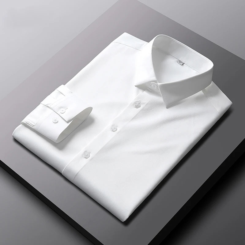 Men’s Casual Wrinkle Resistant Long Sleeve Dress Shirt. Modern Slim Fit