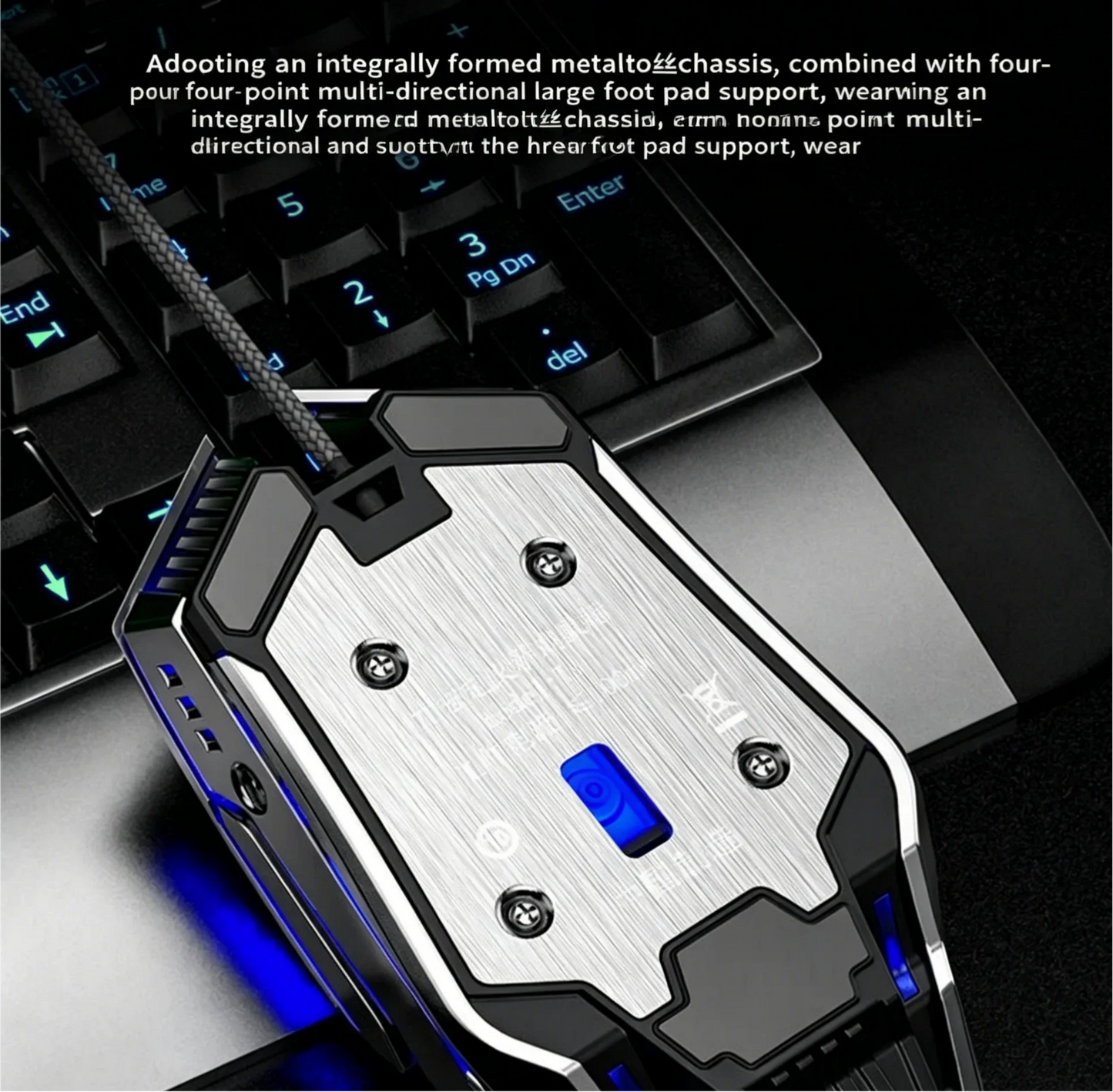 RGB Dual Mode Wireless Gaming Mouse. Rechargeable Ergonomic LED Mouse for PC & Laptop