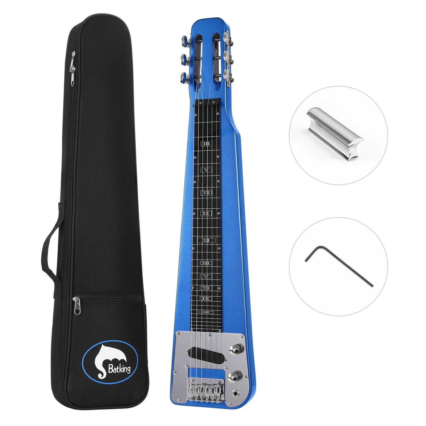 Electric Lap Steel Slide Guitar with Carrying Bag