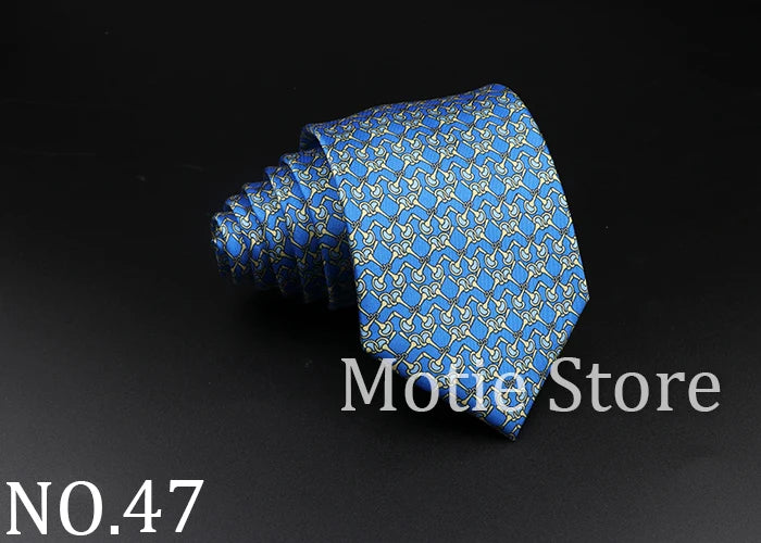 51 Styles Men's Silk Ties Jacquard Striped Plaid Floral Necktie Accessories Daily Wear Shirt Suit Cravat Wedding Party Gift
