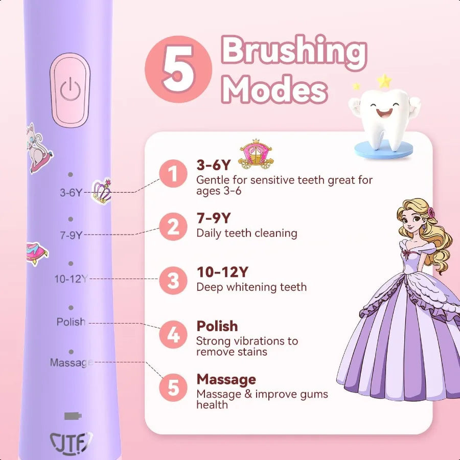Electric Toothbrush Rechargeable: Sonic Tooth Brush with Smart Timer 5 Brushing Modes 4 Soft Brush Heads IPX7 Waterproof and DI