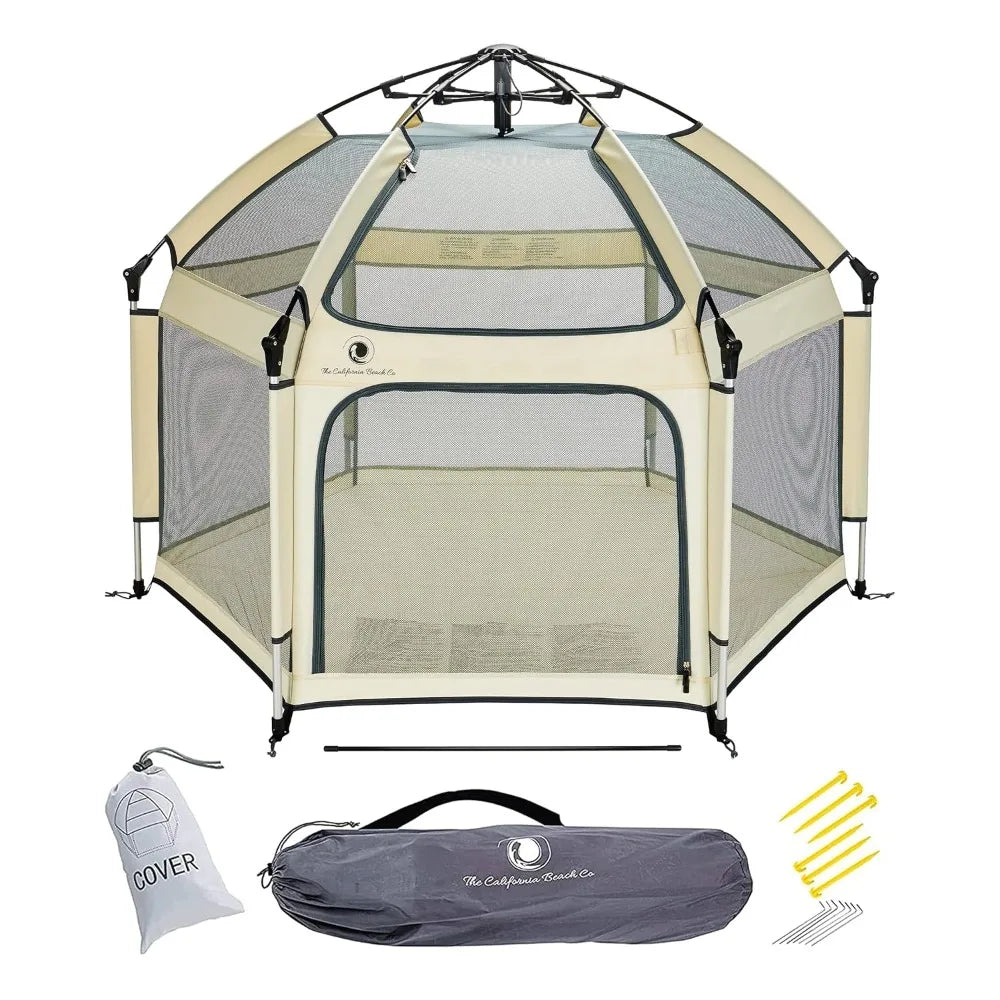 Indoor Outdoor Baby Playpen With Canopy Mosquito Net